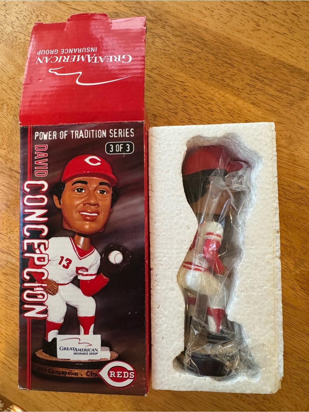 David Concepcion Cincinnati Reds Power of Tradition Bobblehead w/ Box